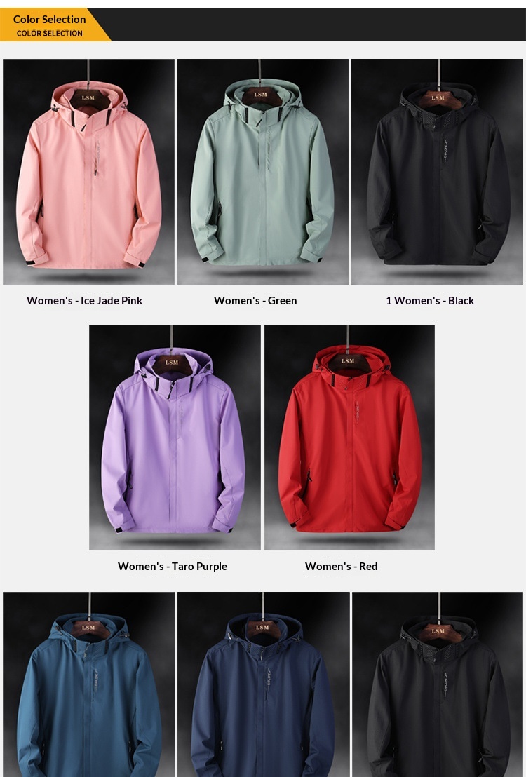 ragazzo Ragazzo Single Per Uomo Donna Sport all'aria aperta Giacca da trekking impermeabile Primavera e autunno Giacca a vento sottile Cappotto da lavoro con_voghion.com