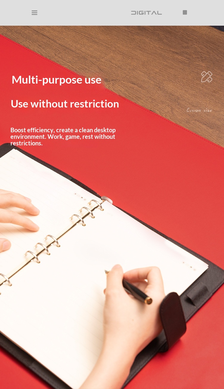 NeoGear NeoGear NeoGear Two-Layer Genuine Leather Large Mouse Pad Office Protector Desk Non-Slip Scratch-Resistant Mat Light Style_voghion.com