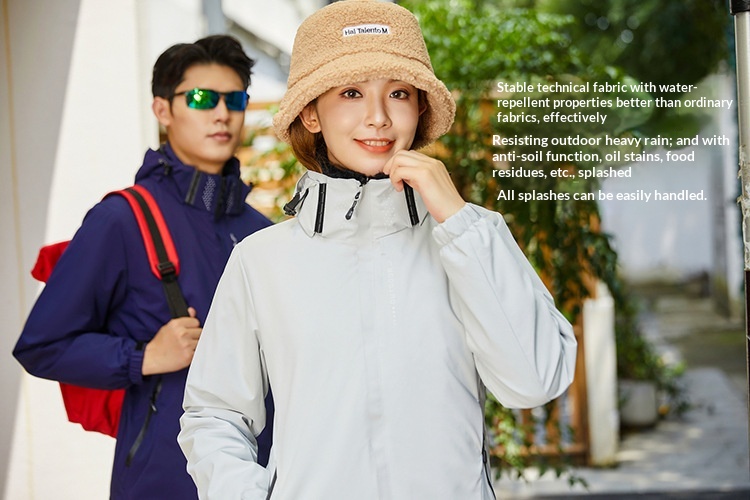 Giacca a vento ispessita da esterno per uomo e donna, set tre in uno da 0,05 kg, staccabile, antivento e impermeabile_voghion.com