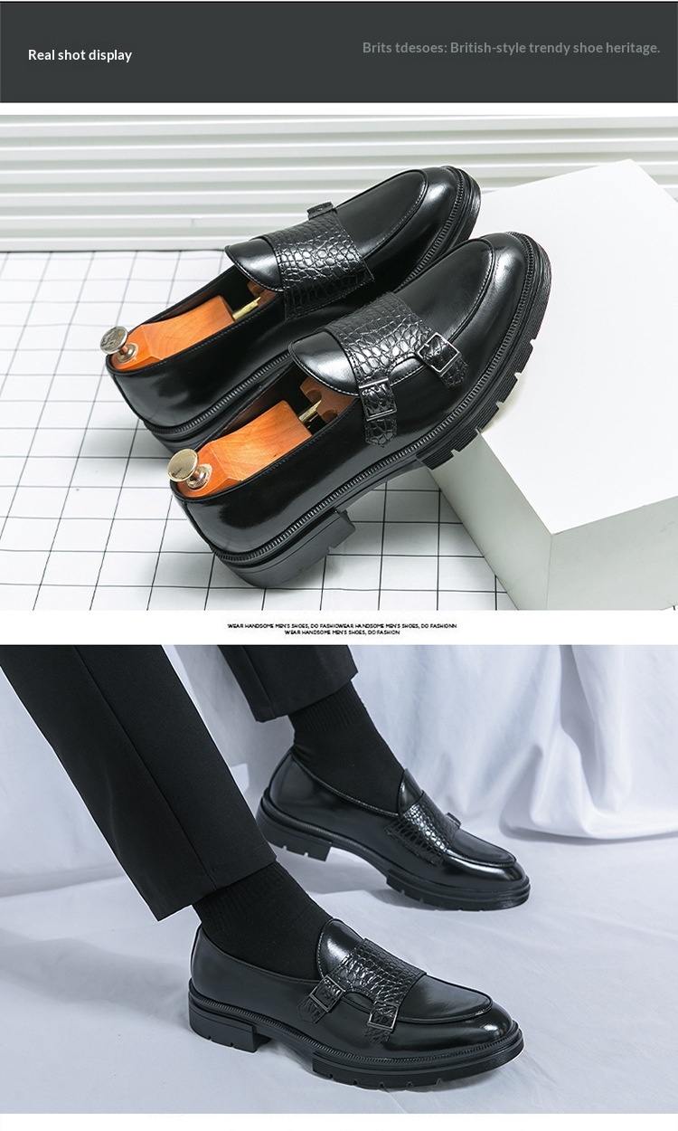 Voyage Vintage Casual Slip-On Herrenschuhe aus Leder mit doppelter Schnalle, Herbst/Winter, spitz zulaufend, Business-Stil, Monk-Schuhe_voghion.com