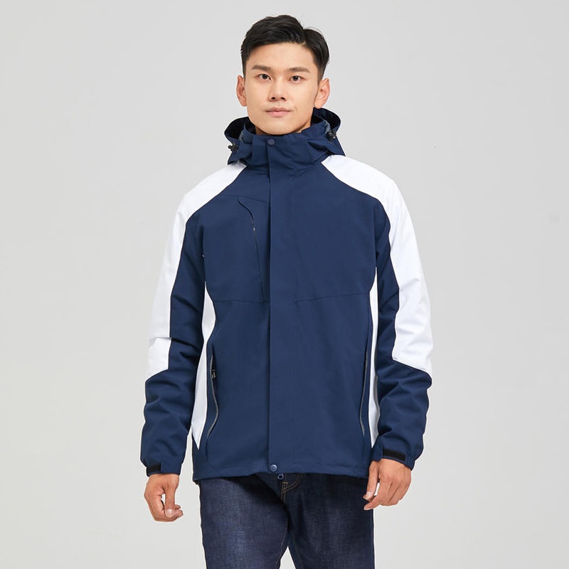 boy Boy Outdoor 3-in-1 Detachable Unisex Workwear Soft Shell Waterproof Windproof Quick-Dry Hooded Jacket_voghion.com