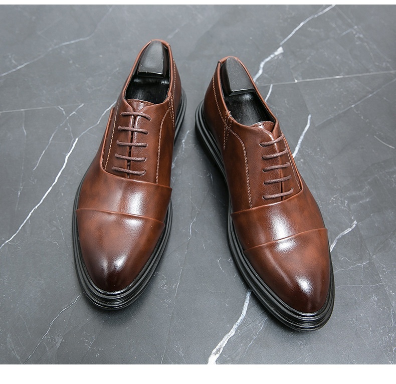 Scarpe Derby da uomo in pelle Voyage Cross-Border, taglie forti, formali, alla moda, patchwork, basse, stringate, a punta, casual da lavoro_voghion.com