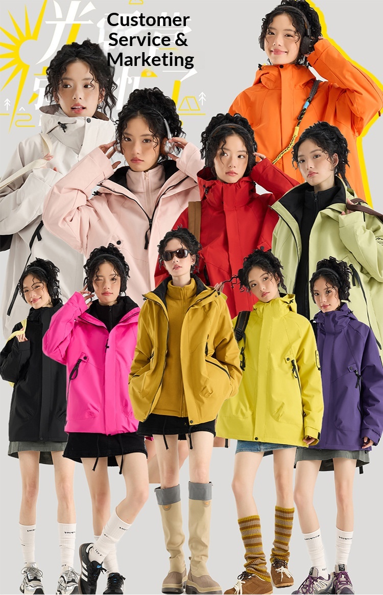 Boy Mountain Style Damen 3-in-1 Jacke Herren Outdoor Winddicht Wasserdicht Locker Übergröße Mantel Herausnehmbares Innenfutter_voghion.com