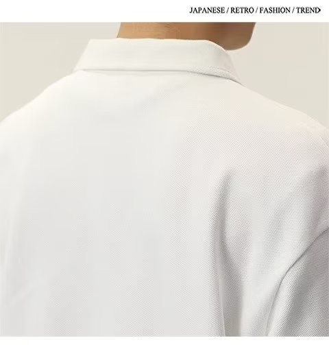 Chłopięca koszulka polo męska American High Street z długim rękawem 2023 Nowa biała kurtka z kołnierzykiem wiosenno-jesienna_voghion.com