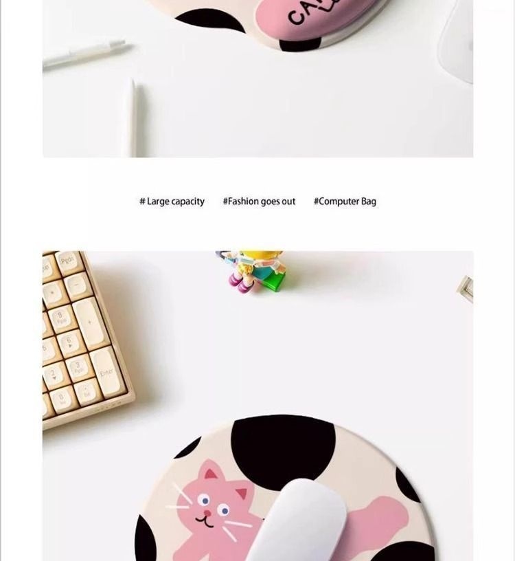 NeoGear NeoGear NeoGear Niedliche Cartoon-Katze-Maus für Frauen, verdickte Handauflage, rutschfeste Handgelenkauflage für Büro-Computer-Desktop_voghion.com