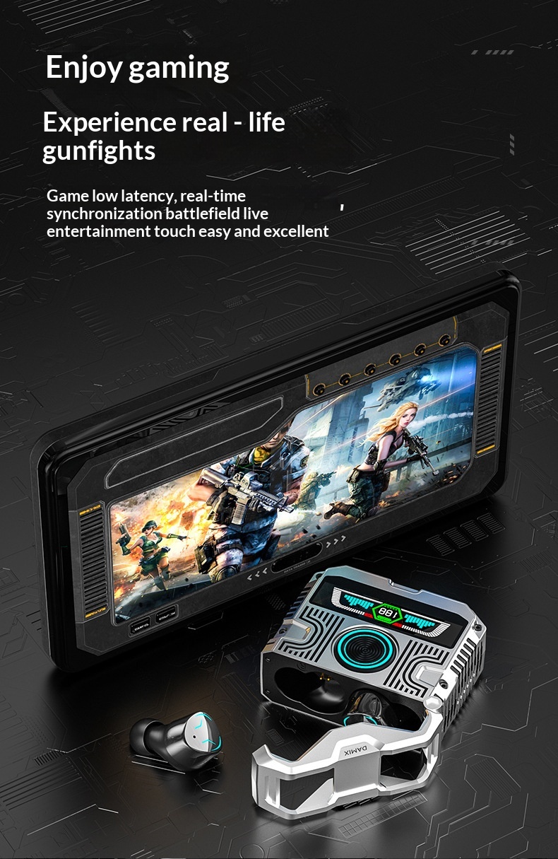 NeoGear NeoGear Vente en gros transfrontalière GQ-11 Modèle privé Mécanique Sans fil Intelligent Écran numérique Couleur Écouteurs intra-auriculaires TWS_voghion.com