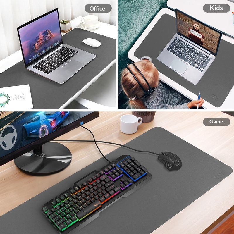 NeoGear NeoGear Mouse in pelle Extra Large Supporto per polso Gaming Impermeabile Scrivania Scrittura Ufficio Tastiera Pad Tappetino confortevole_voghion.com