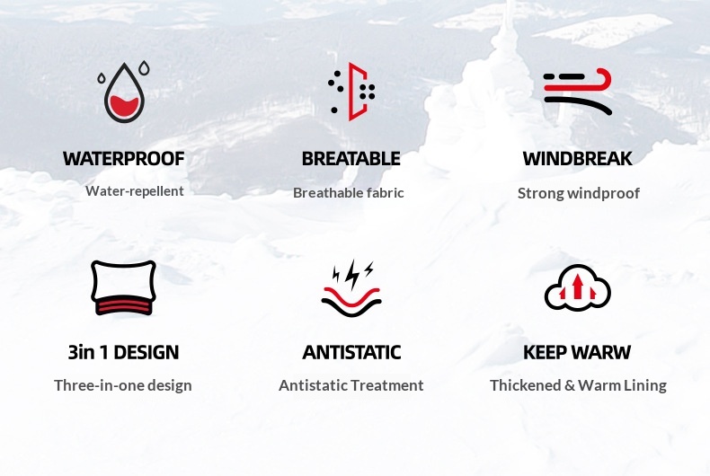 Boy Outdoor 3-in-1 Set für Damen und Herren, Tech Wasserdicht, Winddicht, Temperaturkonstant, Modisch, Verschleißfest,_voghion.com