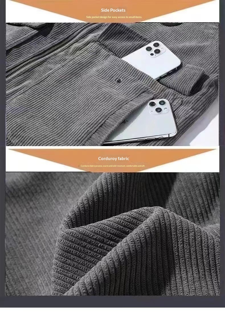 boy Boy Fleece Lined Thickened Woolen Jacket Autumn Winter New Warm Clothing Men's Short Coat Overcoat_voghion.com