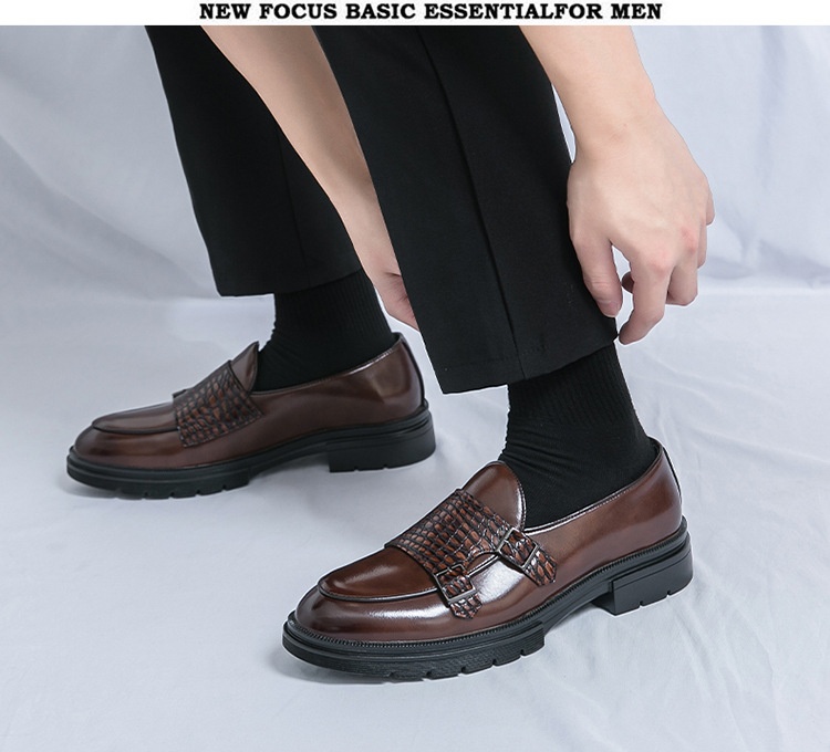 Voyage Vintage Casual Slip-On Herrenschuhe aus Leder mit doppelter Schnalle, Herbst/Winter, spitz zulaufend, Business-Stil, Monk-Schuhe_voghion.com