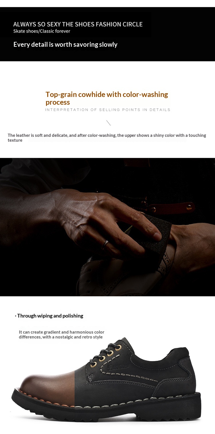 Voyage Cross-Border Genuine Big Stitching Leather Wide Round Toe Retro Color-Washed Work Martin Breathable Casual Men's Shoes_voghion.com