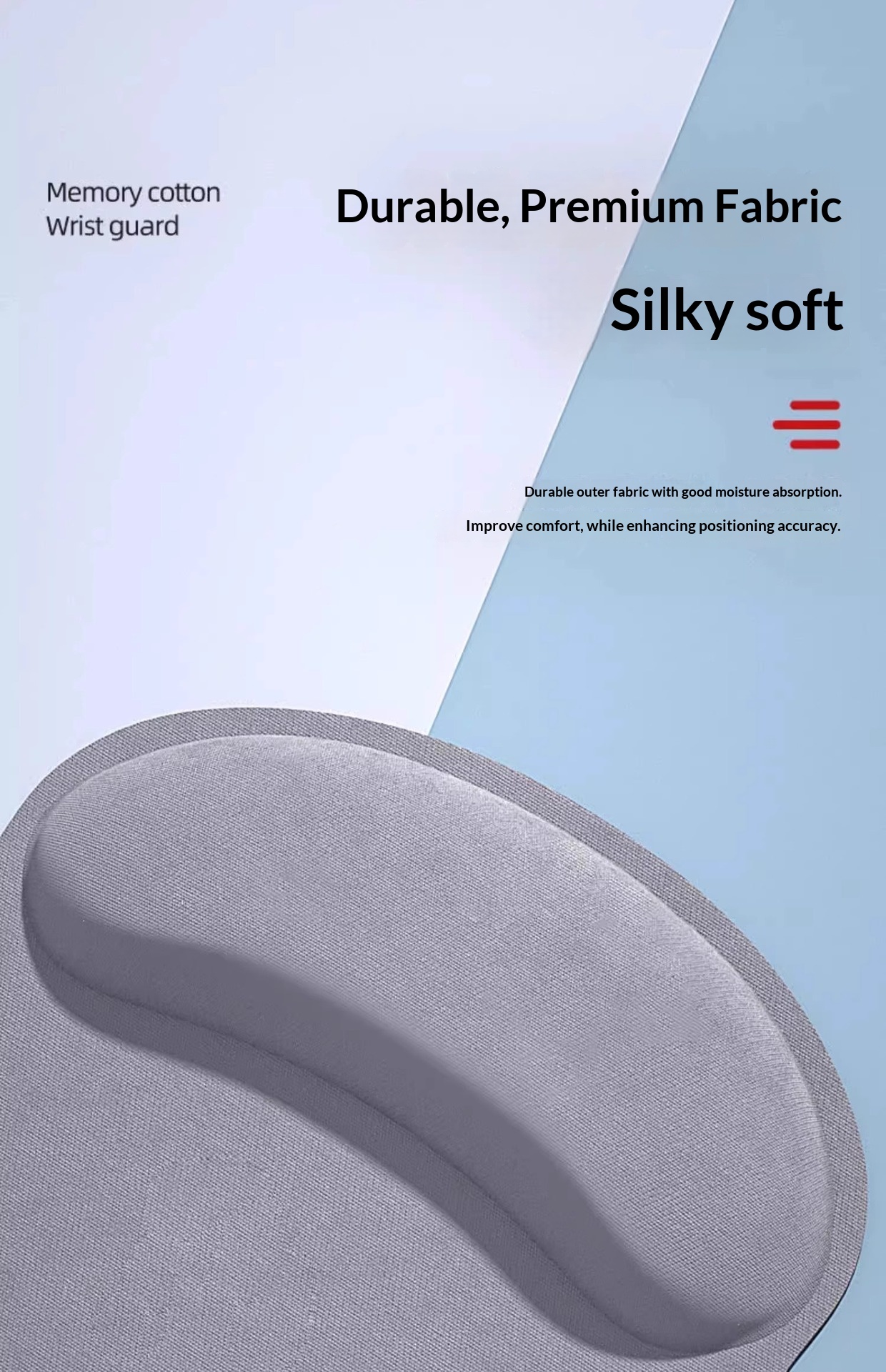 NeoGear NeoGear NeoGear Office Tapis de souris 3D épais pour jeux et e-sports, couleur unie, en mousse à mémoire de forme confortable et antidérapant_voghion.com