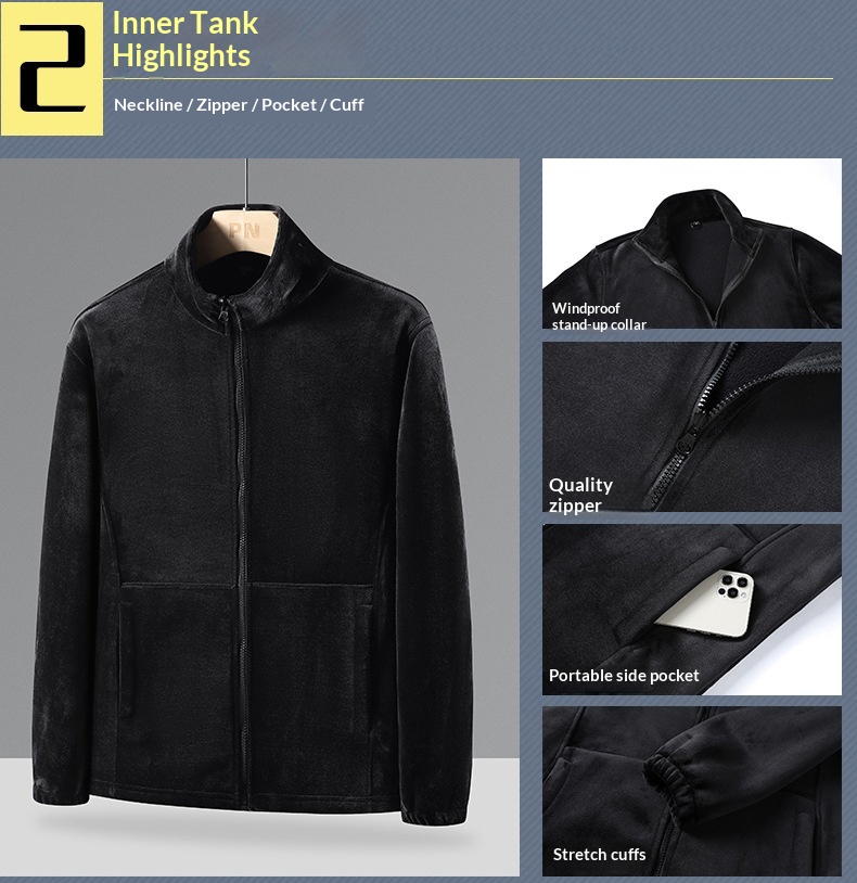 boy Boy Women's Trendy Brand Three-in-One Detachable Two-Piece With Fleece Lining, Thickened Men's Mink Velvet Windproof_voghion.com