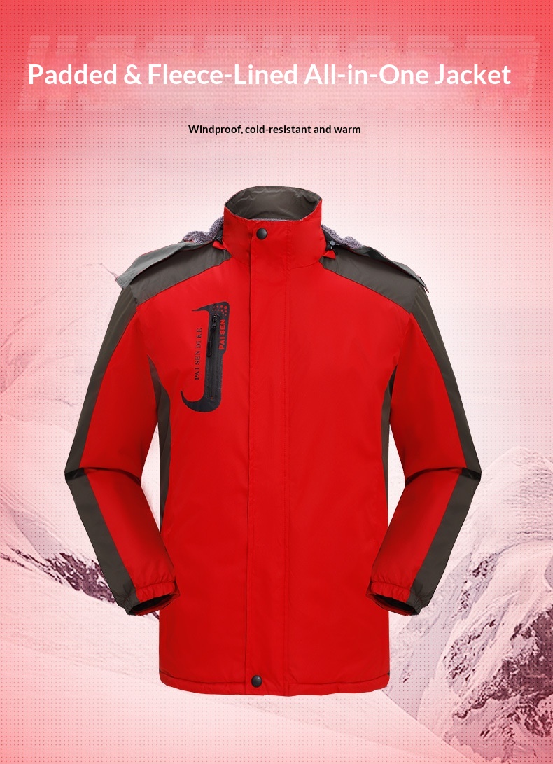 Veste de travail d'hiver personnalisée pour garçon, rembourrée en coton, doublée polaire, coupe-vent et épaisse, avec impression personnalisée._voghion.com