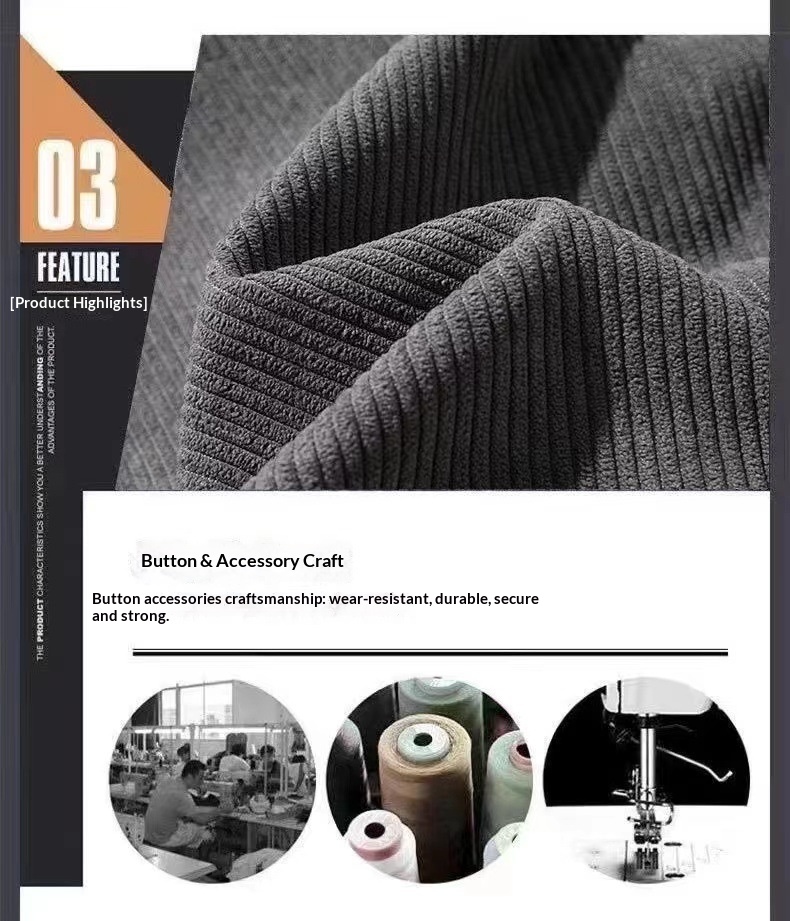 boy Boy Fleece Lined Thickened Woolen Jacket Autumn Winter New Warm Clothing Men's Short Coat Overcoat_voghion.com