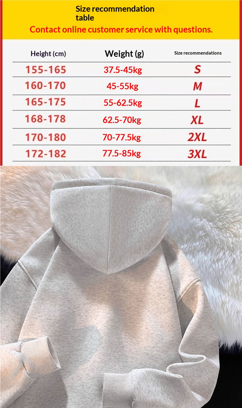 Pulse Men's Hooded Sweatshirt Autumn Winter Fleece Lined Thick Versatile Trendy Brand Letter Print American Style Student Top_voghion.com