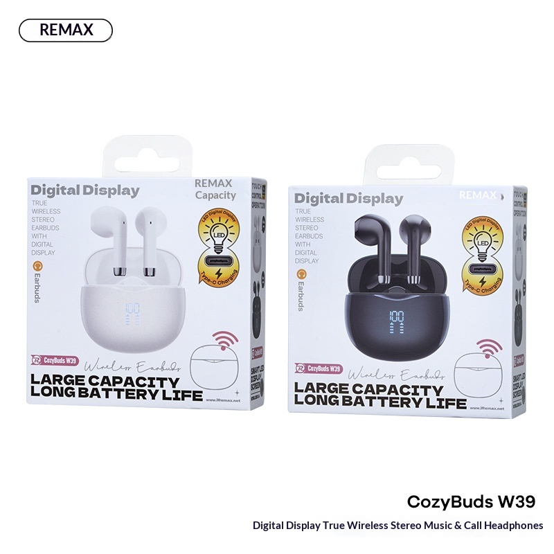 NeoGear NeoGear Remax Display Batteria a lunga durata Bluetooth 5.4 Cellulare Musica Auricolari wireless_voghion.com