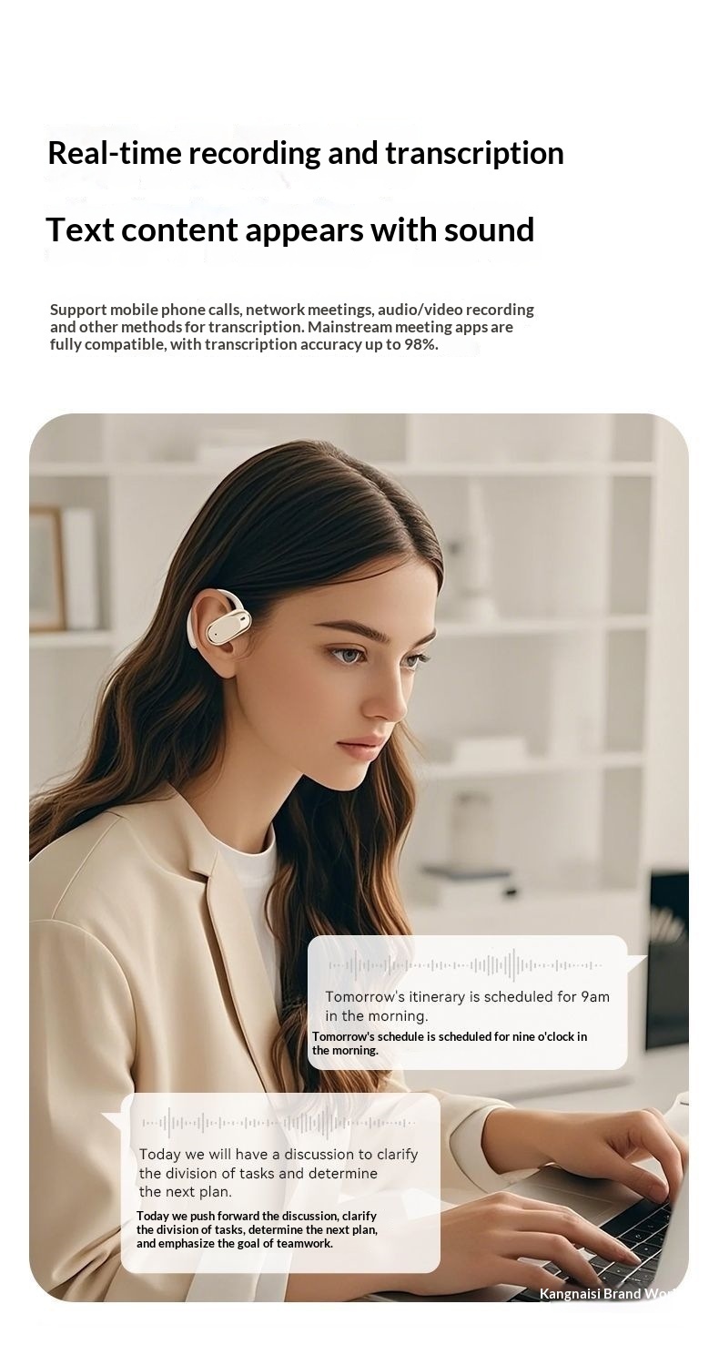 Écouteurs intra-auriculaires Bluetooth NeoGear 2025 : nouvelle technologie sans fil, conduction ouverte, IA, traduction intelligente, autonomie ultra longue, réduction du bruit pour le sport_voghion.com