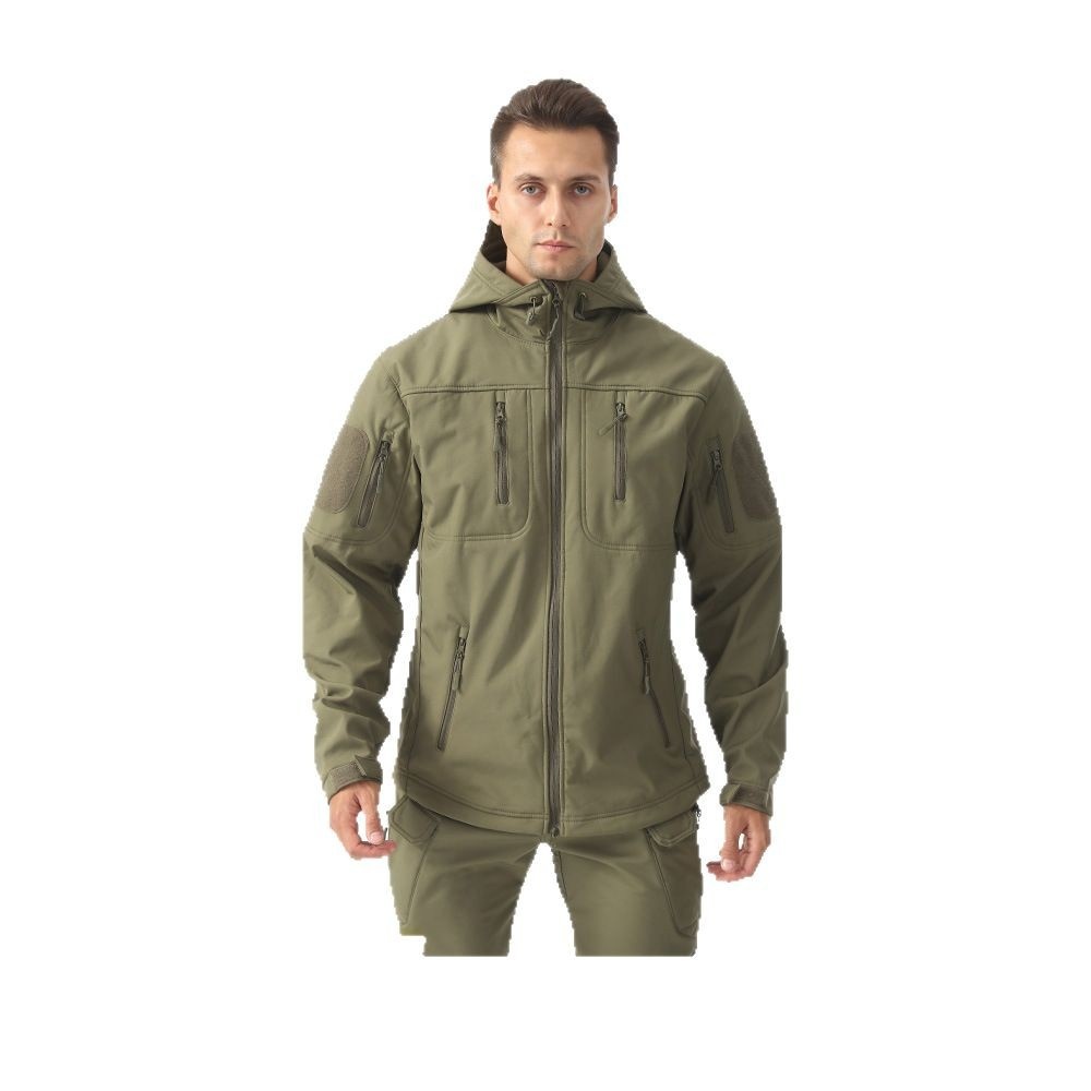 ESDY Softshell-Outdoorjacke für Jungen, Tarnmuster, Thermojacke für Herren, winddicht, ideal zum Radfahren und Wandern._voghion.com