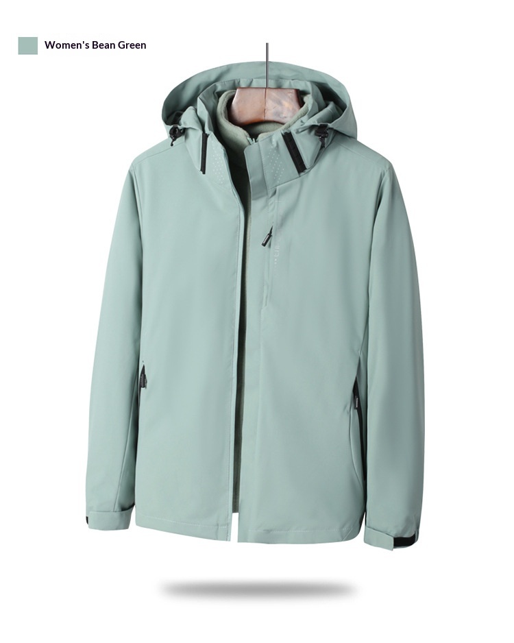 Boy Herren- und Damen 3-in-1 abnehmbare zweiteilige Outdoor-Jacke, winddicht und wasserdicht, Reise- und Bergsteigerbekleidung_voghion.com