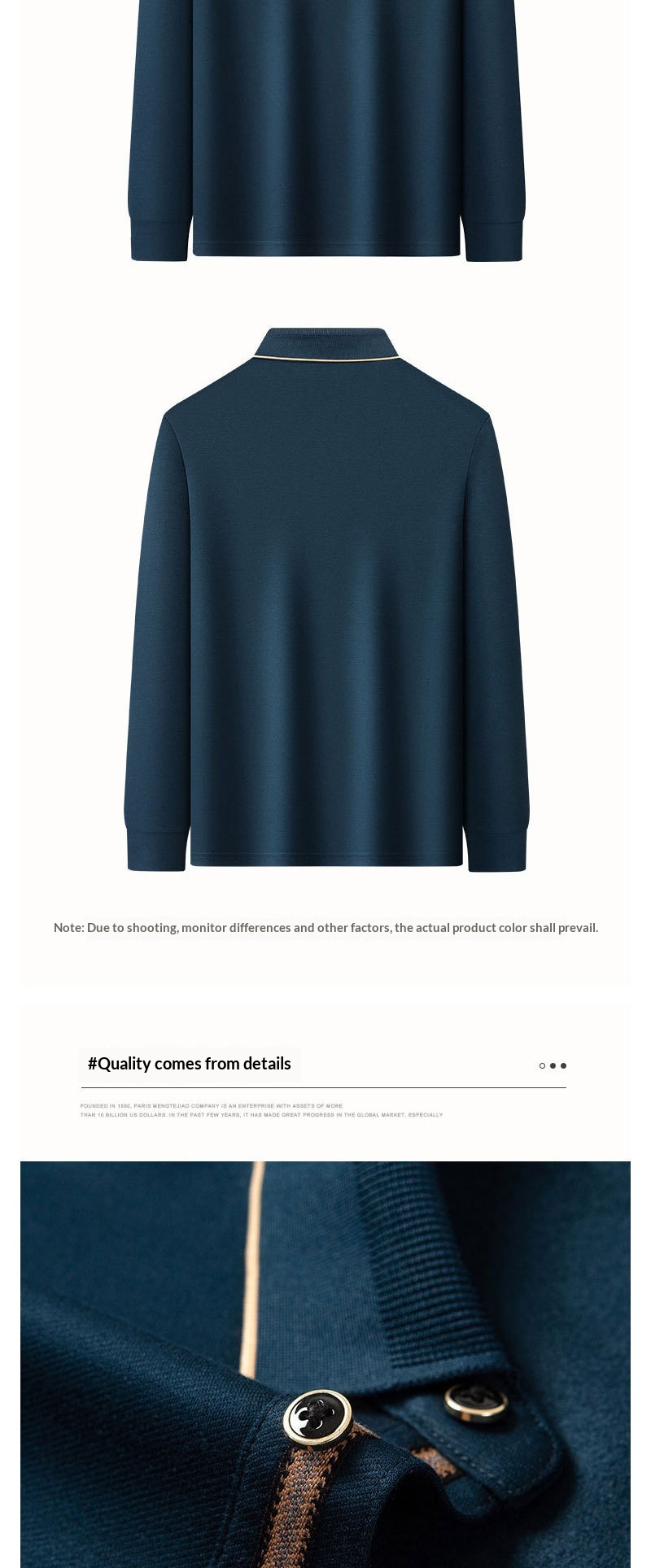 chłopiec Chłopiec Mieszanka wełny Lekka szczotkowana podszewka wewnętrzna Jesień Zima Swobodna męska koszulka polo Długi rękaw Ciepła Wysoka jakość Możliwość dostosowania_voghion.com