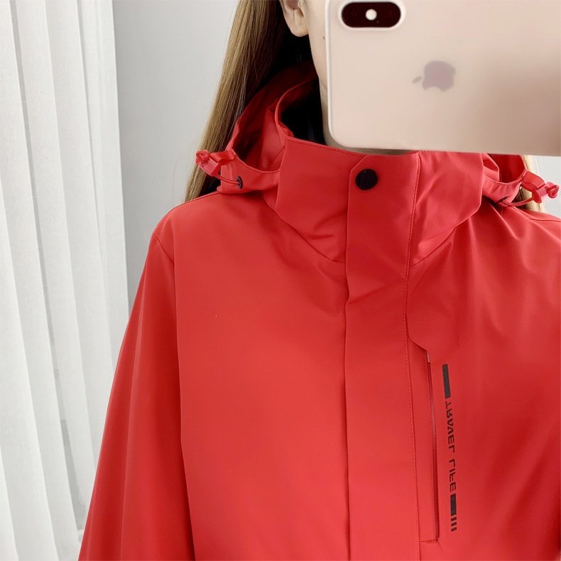 Sommerwanderanzug für Jungen mit Daunenfutter für Herren, Outdoor-Arbeitsbekleidung, wasser- und winddicht, 3-in-1 wasserabweisend_voghion.com