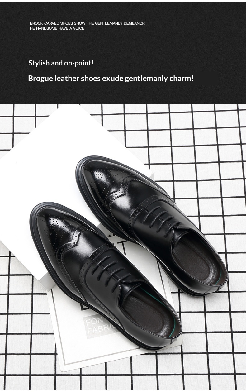 Voyage 2025 - Zapatos brogue con aumento de altura para hombre, de cuero, formales, de negocios, con punta puntiaguda de 8 cm, estilo coreano._voghion.com
