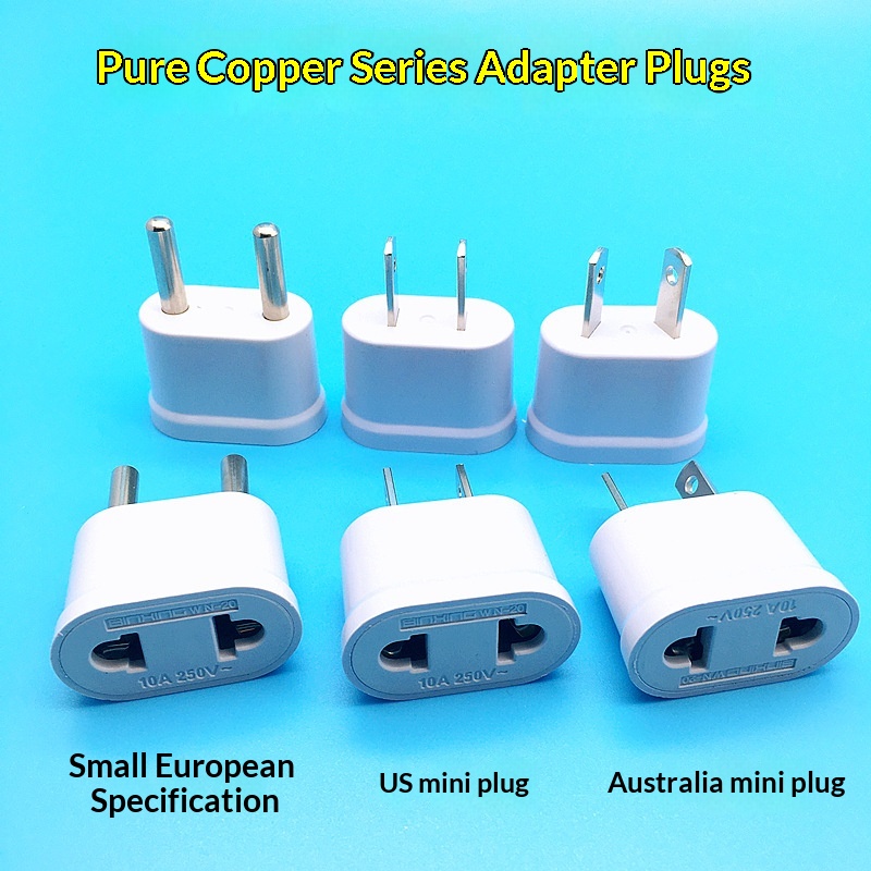 NeoGear NeoGear NeoGear Cross-Border Source EU To US Round And Flat Dual-Use Socket WN-20 Pure Copper German Standard Conversion Plug_voghion.com