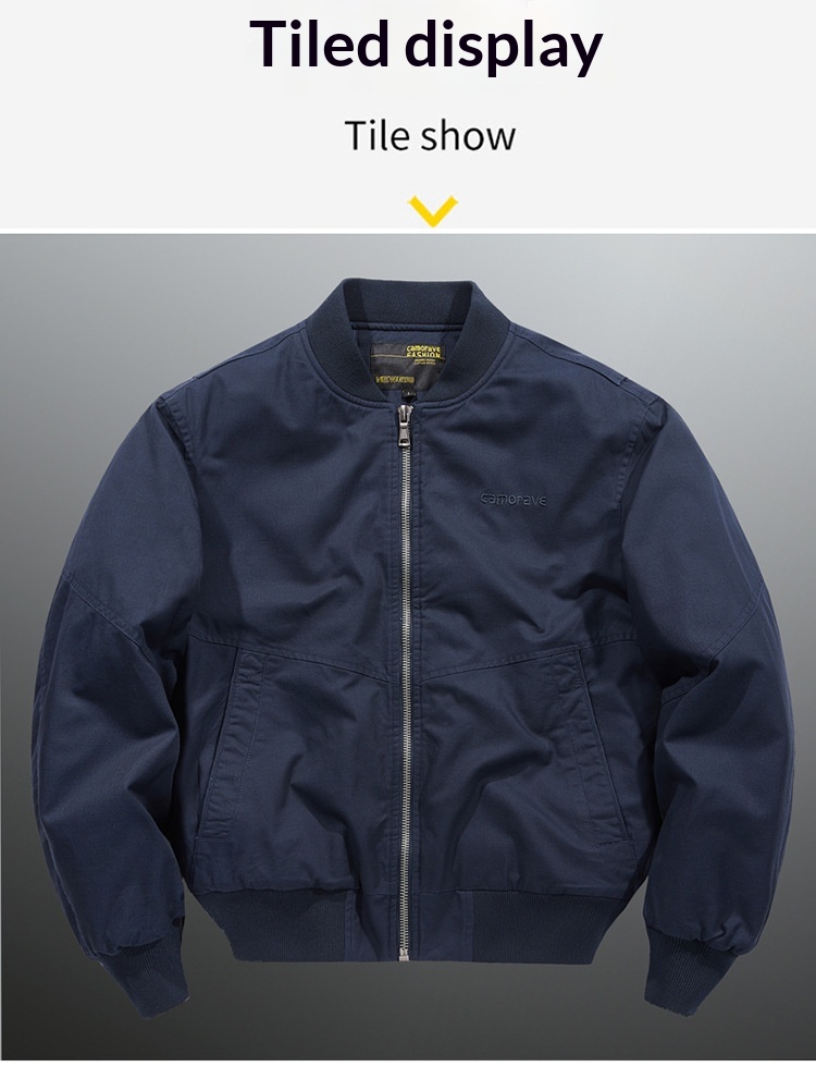 boy Boy 100% Cotton Bomber Men Spring Autumn Loose Fit Plus Size Men's Baseball Jacket Casual Versatile_voghion.com