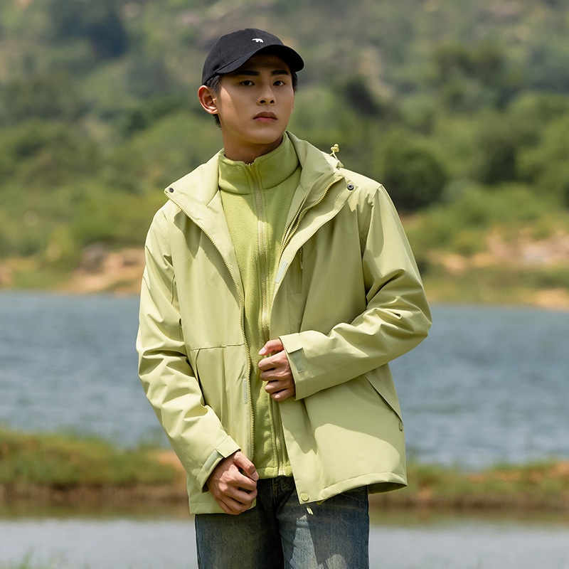 ragazzo Ragazzo Luo Tuo Stesso Stile Rain God Donna Tre in Uno Cappotto Antivento Impermeabile Caldo Tibetano Piccola Taglia Giacca da Trekking Uomo_voghion.com