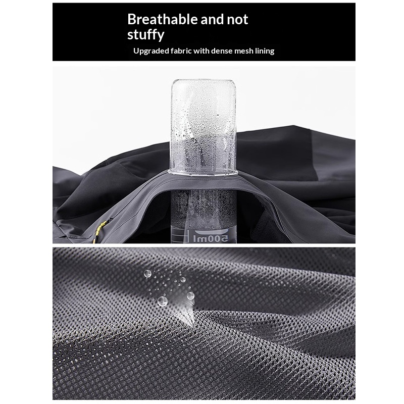 boy Boy Unisex Fleece-Lined Thickened Two-Piece Set Three-in-One Waterproof Breathable Mountaineer Ski Jacket With_voghion.com