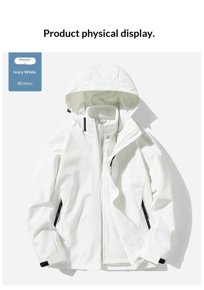 Boy Mountain Style Damen 3-in-1 2024 Neue heiße Herbst-Winter-Paar-Winddichte Wasserdichte Skijacke Herren_voghion.com