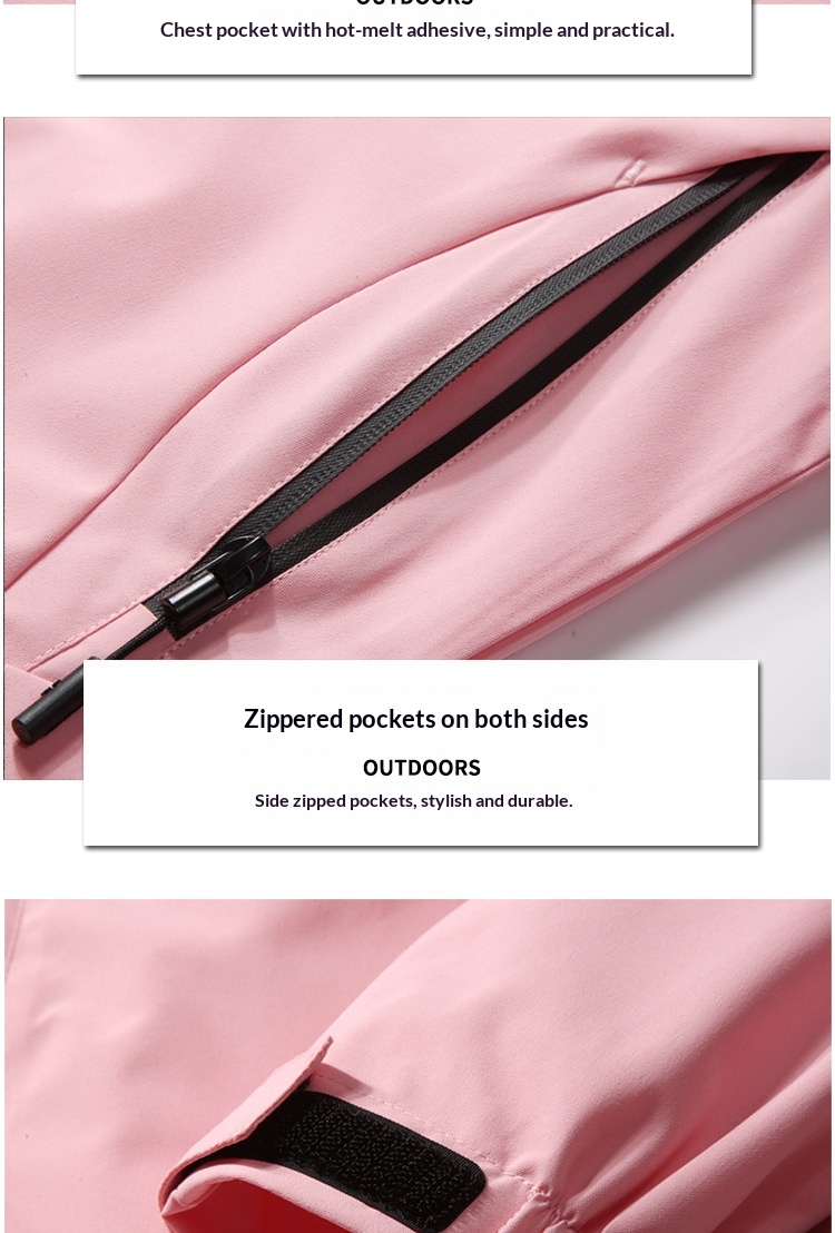 ragazzo Ragazzo Single Per Uomo Donna Sport all'aria aperta Giacca da trekking impermeabile Primavera e autunno Giacca a vento sottile Cappotto da lavoro con_voghion.com