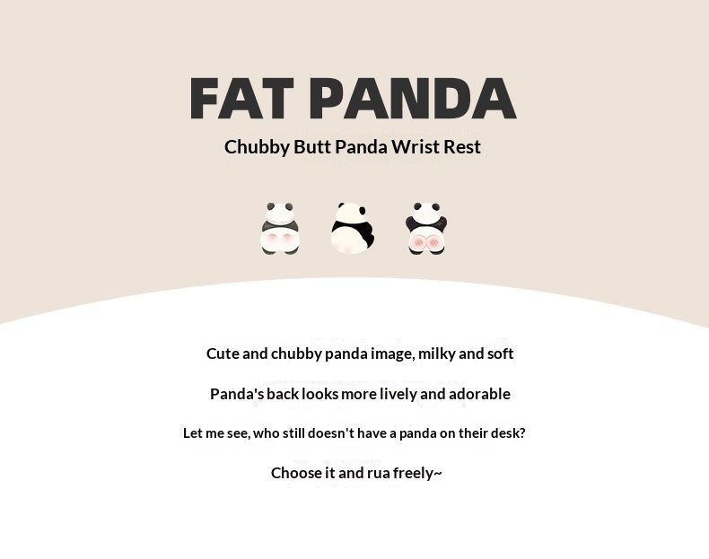 Tapis de souris NeoGear NeoGear NeoGear Panda 3D avec support pour femmes, en mousse à mémoire de forme, pour ordinateur portable ou clavier de bureau, repose-poignets_voghion.com