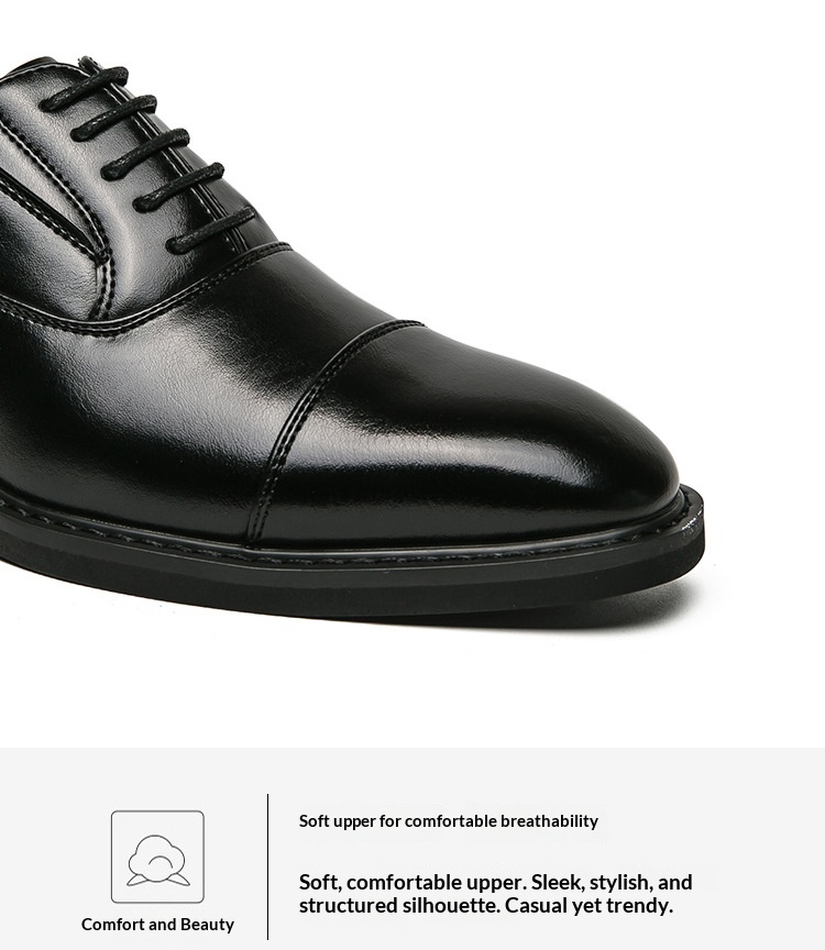 Voyage Sprig Ad Autunno Nuovo Britannico Busiess Formale Me's Casual Pendolare Punta Rialzata Altezza Crescente Scarpe Derby con Lacci_voghion.com