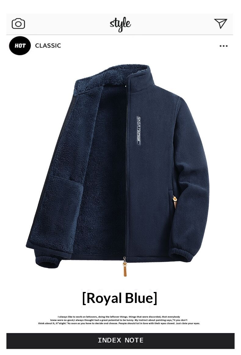 boy Boy Men's Autumn Winter New Cardigan Fleece Sweatshirt Lamb Wool Thickened Warm Jacket_voghion.com