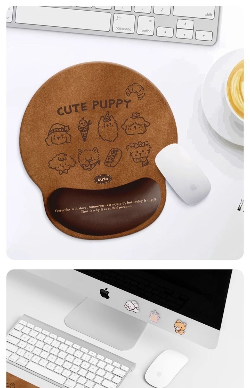 NeoGear NeoGear NeoGear Cartoon Cute Dog Rest Mouse For Girls Wrist Support Integrated Computer Keyboard Pad Office Desk Mat_voghion.com