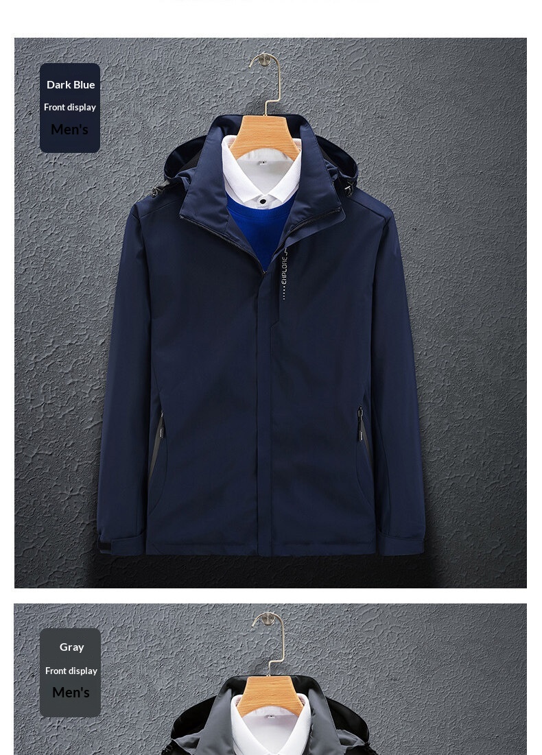 boy Boy Factory Direct Sale Spring Autumn New Outdoor Single Jacket For Women And Men, Couple's Windbreaker, Hooded Solid Color_voghion.com