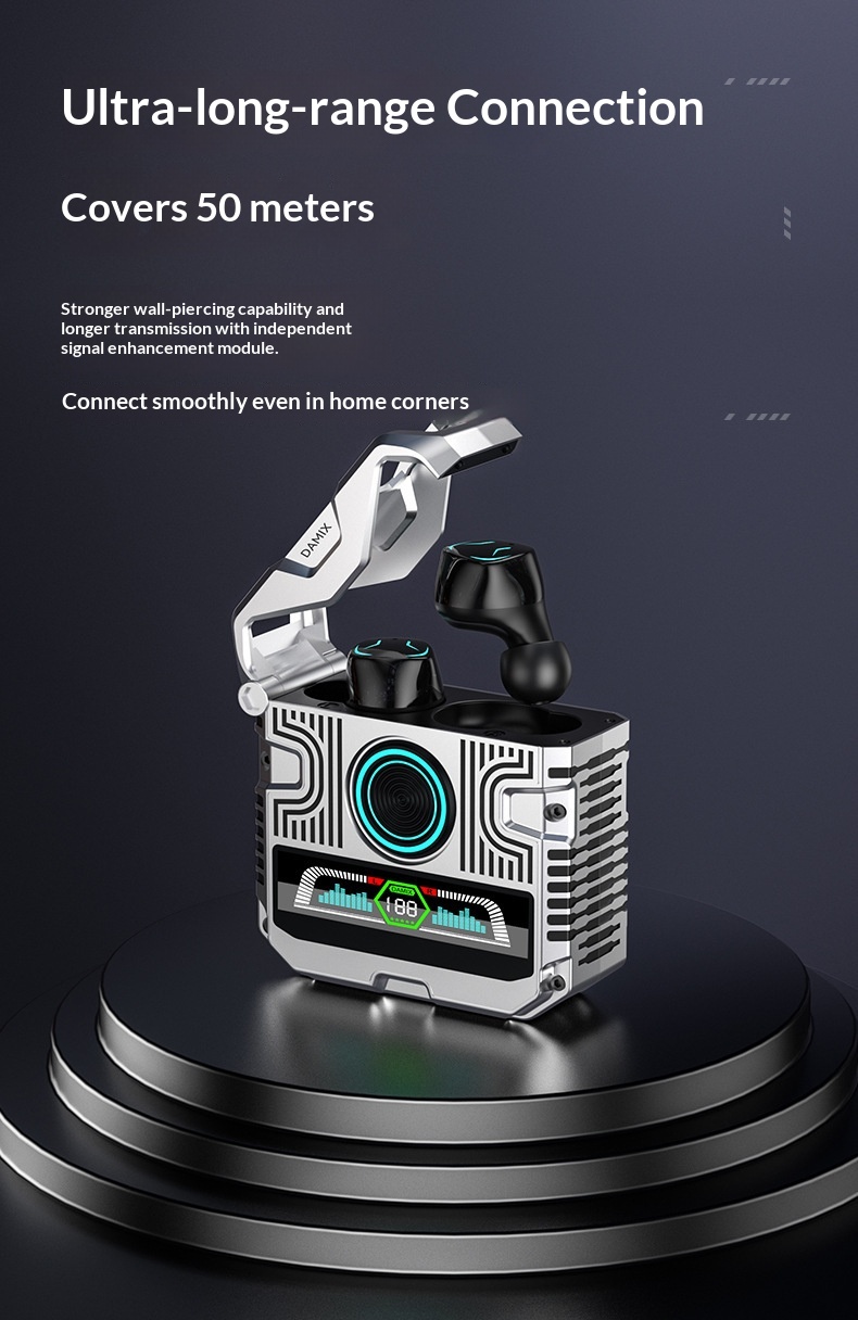 NeoGear NeoGear Vente en gros transfrontalière GQ-11 Modèle privé Mécanique Sans fil Intelligent Écran numérique Couleur Écouteurs intra-auriculaires TWS_voghion.com