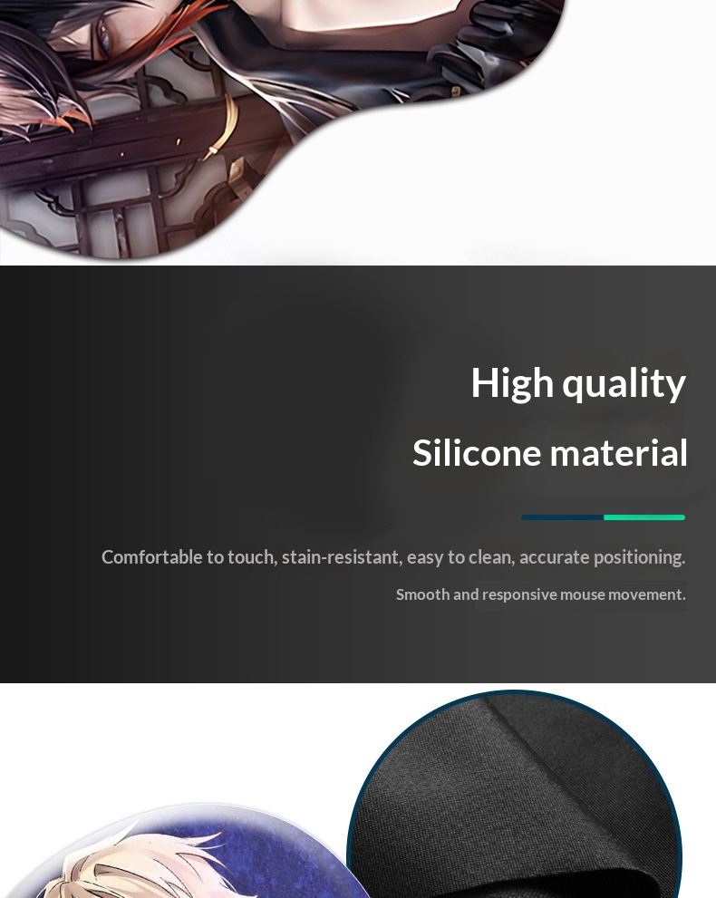 NeoGear NeoGear NeoGear Factory Direct Sale Chest Muscle Man 3D Silicone Wrist Mouse Memory Foam Desk Mat Hand Rest Thickened Office Gaming Pad_voghion.com