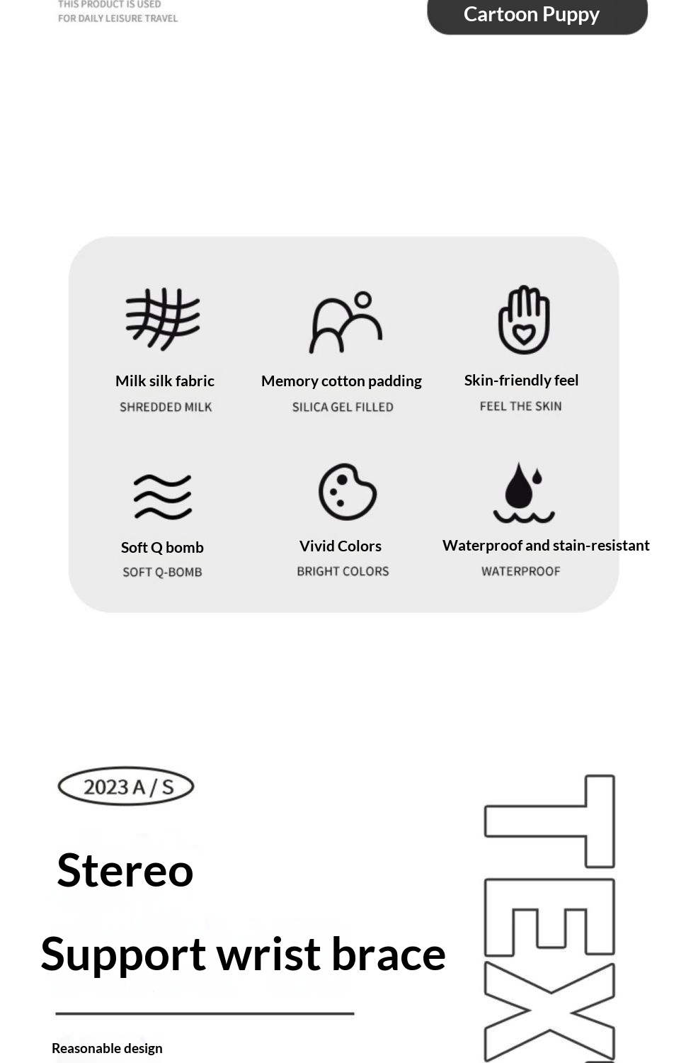 NeoGear NeoGear NeoGear NeoGear Tapis de souris repose-poignet en forme de chiot mignon pour femmes, antidérapant, pour ordinateur portable de bureau, design élégant, ultra doux_voghion.com