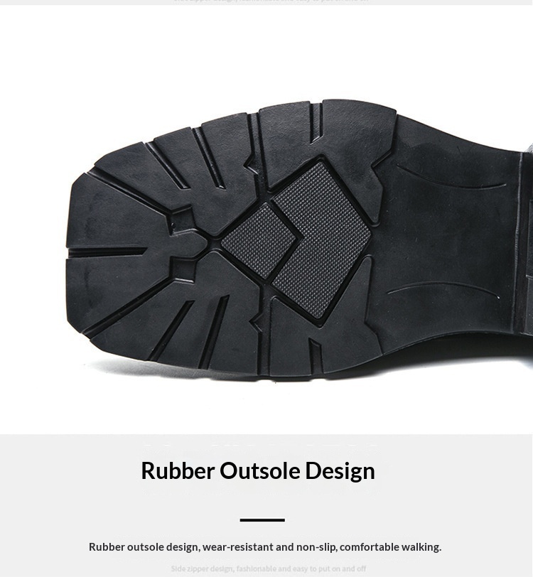 WalkPrime Formal Square Toe Leather For Men Britih Style In Caual Groommen Suit Black Thick-Soled Height-Increaing Derby_voghion.com