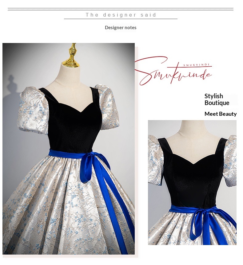 ChicShe Evening Elegant Performance Costume Student Vocal Exam High-end Stage Bel Canto Solo Puffy Dress Banquet Host_voghion.com