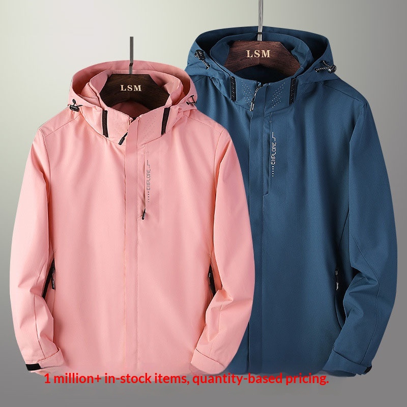 ragazzo Ragazzo Single Per Uomo Donna Sport all'aria aperta Giacca da trekking impermeabile Primavera e autunno Giacca a vento sottile Cappotto da lavoro con_voghion.com
