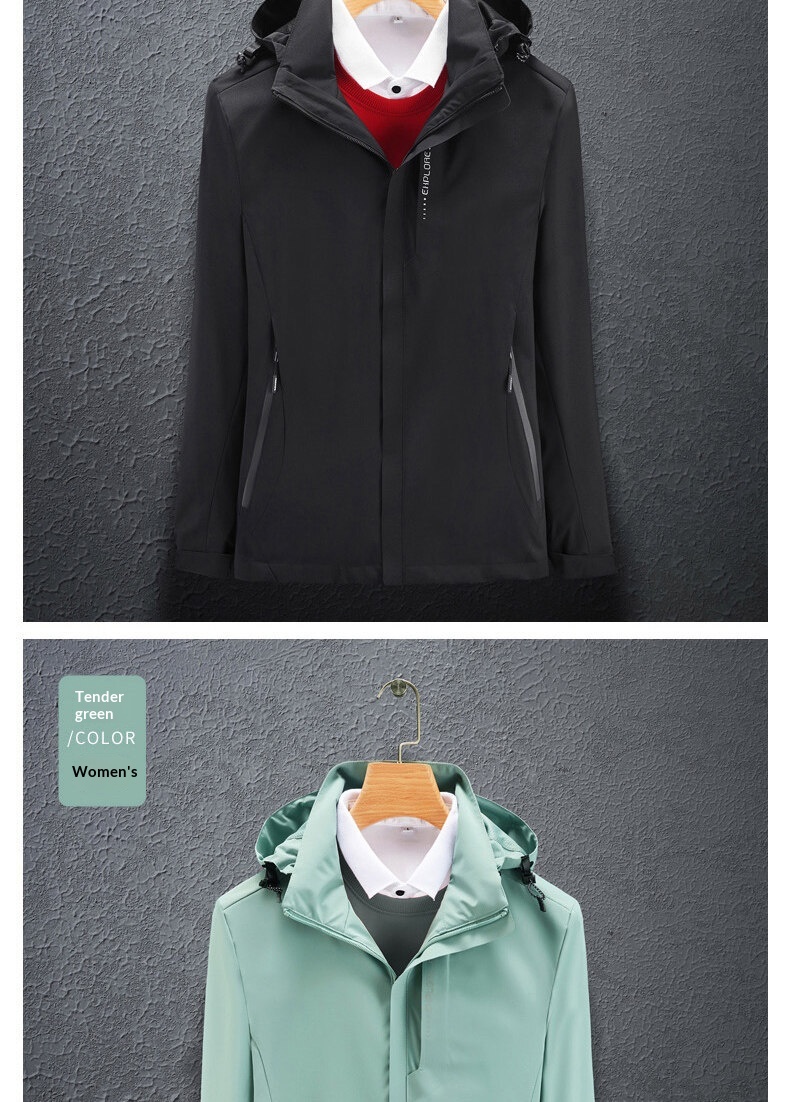 boy Boy Factory Direct Sale Spring Autumn New Outdoor Single Jacket For Women And Men, Couple's Windbreaker, Hooded Solid Color_voghion.com