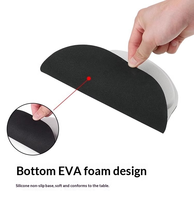 NeoGear NeoGear NeoGear Ice Silk Rest Mouse Pad For Men And Women, Solid Color Computer Laptop Pad, 3D Stereo Wear-resistant Silicone Wrist_voghion.com