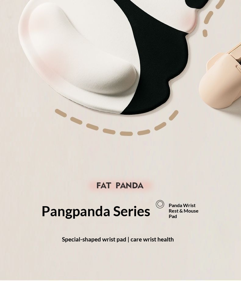Tapis de souris NeoGear NeoGear NeoGear Panda 3D avec support pour femmes, en mousse à mémoire de forme, pour ordinateur portable ou clavier de bureau, repose-poignets_voghion.com