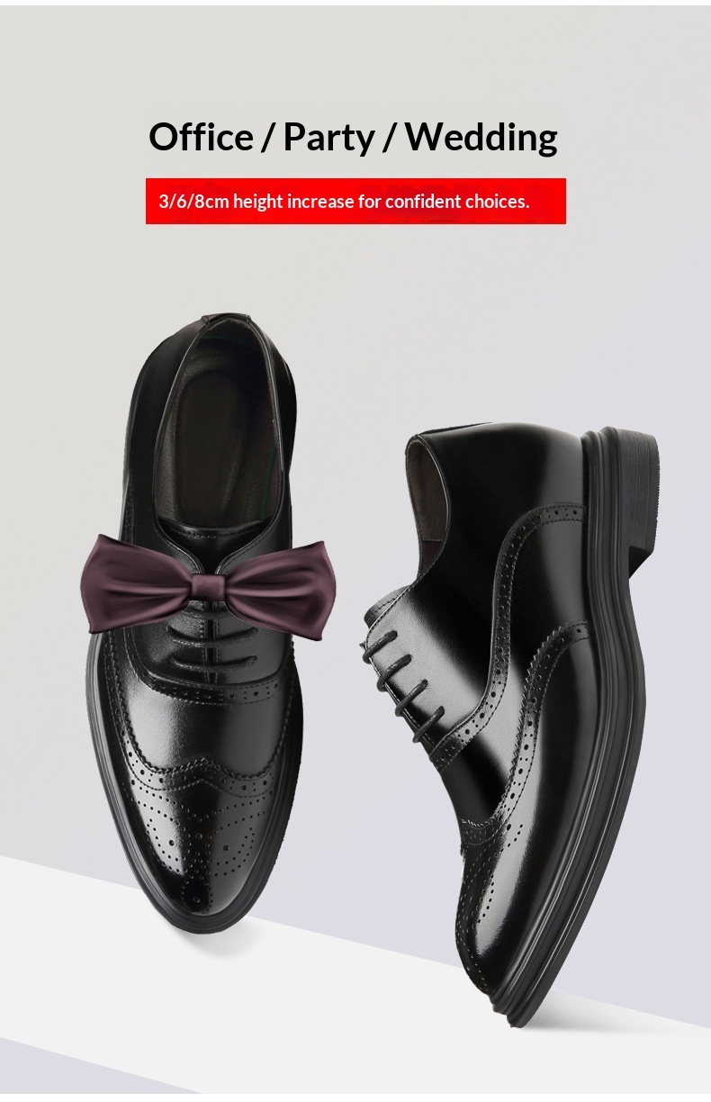 Voyage 2025 - Zapatos brogue con aumento de altura para hombre, de cuero, formales, de negocios, con punta puntiaguda de 8 cm, estilo coreano._voghion.com