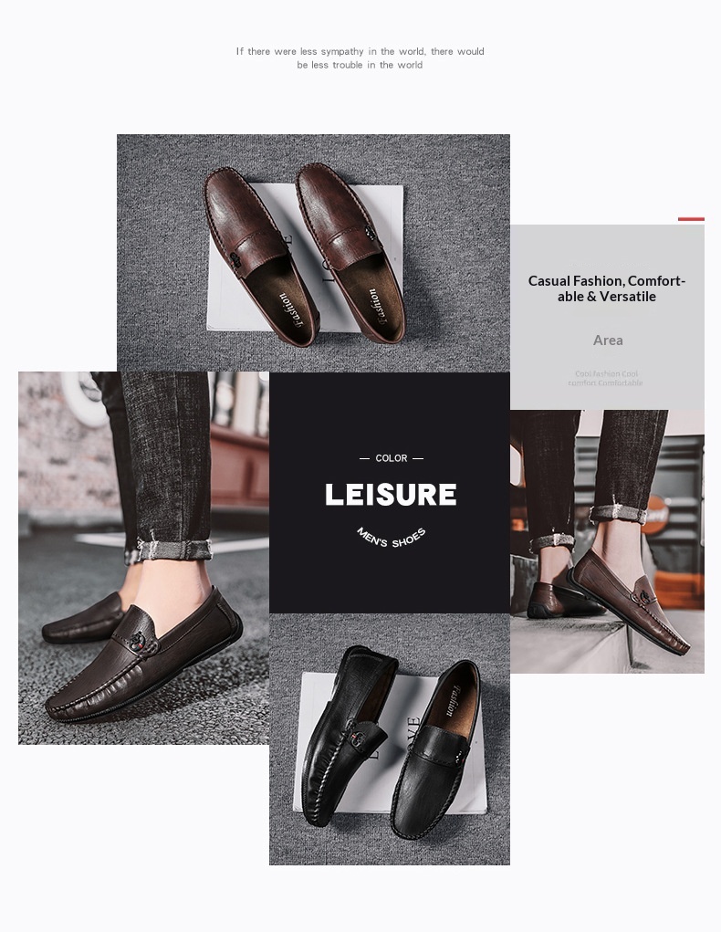 Voyage Voyage Mocasines informales británicos de estilo coreano sin cordones para conducir en verano, zapatos de hombre a la moda, transpirables y cómodos al por mayor_voghion.com