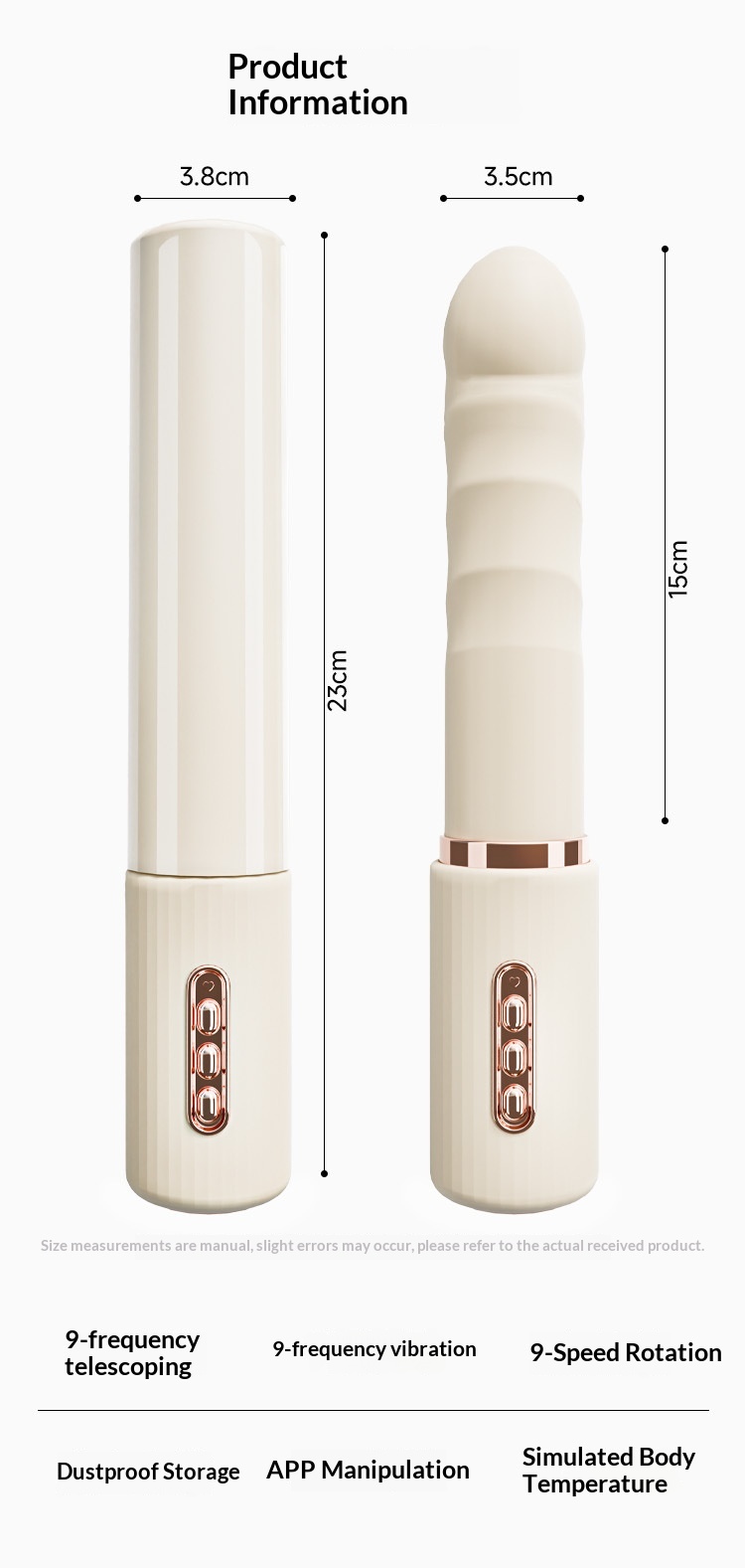 Eros Lab Ji Yu Gardenia Masturbatore femminile automatico telescopico a spinta con vibratore remoto e giocattolo per adulti_voghion.com